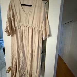 SHEIN Cream Maxi Dress